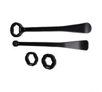 Set Leve Pneumatici Cromate Anti-Deformazione 3pz(Black) | Alluminio per robusto, grip ergonomico, per ideale per riparazioni rapide, resistenza alta pressione