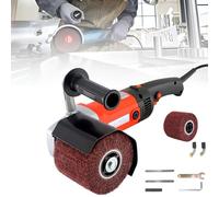 Set levigatrice lucidatrice portatile, 8 velocità variabili, utensile for il condizionamento delle superfici da 1400 W con 2 ruote lucidanti, for acciaio inossidabile, metallo, legno