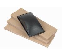 WOLFCRAFT - SET PER LEVIGATURA MANUALE 51 PEZZI TAMPONE + 10 FOGLI PER GRANA 40, 60, 80, 100, 120 GR. 2898000