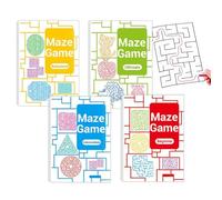 Set Libri Labirinti Set Libri Labirinti Progressivi per Bambini | 4 Pezzi Attività Sensoriale Didattica per Studenti Bambini Ragazzi Adulti
