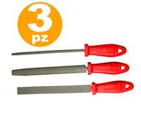 SET LIME E RASPE LIMA RASPA PER METALLO FERRO LEGNO 3PEZZI 200MM LIMATURA