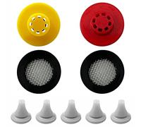 Set Limitatore di Flusso per Doccia, parti di Ricambio per Soffione Fisso - Limitatore di Riduttore di Flusso da 1,8 e 2,5 GPM + 2 Guarnizioni del Filtro + 5 ugelli in Silicone Morbido