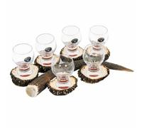 Set liquore 6 bicchieri 60ml con vero corno di cervo. caccia. 173701