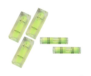 Set Livelle Acriliche 3pz Quadre 2pz Cilindriche Verdi | Acrilico per trasparente, bolla per verde nitida, misura deviazioni, uso orizzontale e verticale, durevole