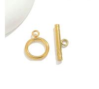 set/lotto di connettori con fermagli OT in acciaio inossidabile per braccialetti, collane, fermagli a levetta fai da te, fibbie, forniture per la creazione di gioielli, connettore-JC265-G