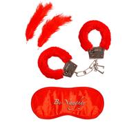 Set Love Per Serate Hot Manette Mascherina Piume Serate Sexy PS 01201