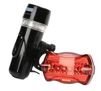 Set Luci Bici 5LED Anteriore e Postere Impermeabili | 5 perle LED, per luce , modalità per flash, impermeabile IPX4, guida notturna sicura