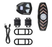 Set Luci Bicicletta ABS per Pioggia e Notte Set Luci Bicicletta | Telecomando incluso, 5 modalità per luce, segnale svolta chiaro, sicurezza notturna, per facile controllo
