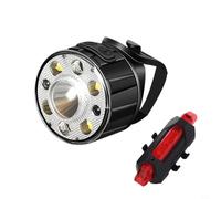 Set Luci Bicicletta Anteriore e Posteriore USB Ricaricabile | Controllo gestuale, sensore smart, luce rossa/blu, distanza 5cm, sicurezza notturna(V90 918)