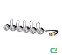 HELLA 2PT 177 696-721 LED-Kit luce guida diurna, LEDayFlex, 24/12V, rotondo, Montaggio, interno, colore diffusore luce cristallino, Cavo 120mm, Frontale d. veicolo, Serie / Kit