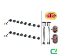 HELLA 2PT 010 458-761 LED-Kit luce guida diurna, LEDayFlex, 12/24V, rotondo, Montaggio, interno, colore diffusore luce cristallino, Cavo 120mm, Frontale d. veicolo, Serie / Kit