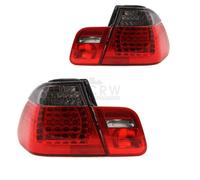 Set Luci Posteriori ( SX & Dx) LED per BMW E46 01-05 Trasparente Rosso-Nero Ifi