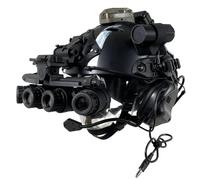 Set Luci Segnalazione per Casco Bump FAST PJ High-Cut, Action Cam Casco NVG, Cuffie Tattiche con Cancellazione del Rumore per Airsoft, Paintball e Cosplay