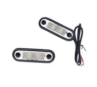 Set luci targa 12 V/24 V LED Indicatore Laterale Luce Impermeabile Liquidazione Coda Posteriore Indicatore Freno Direzione Lampada Camion Rimorchio Trattore Bus Van Luce Targa LED Targa(Bianco)