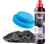 Set lucidante per auto con Menzerna Medium Cut One Step Polish 3in1 250ml spugna