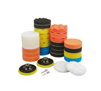 TAMPONI SPUGNE LUCIDATURA AUTO MOTO RIMUOVI GRAFFI DARE LA CERA KIT 31 PEZZI