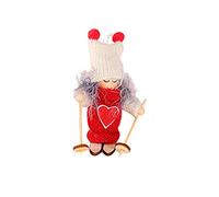 Set lupo, in due pezzi, Natale, in legno, per bambini, per la casa delle bambole, per l'albero di Natale, 1 pezzo di peluche (A, taglia unica)