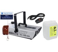 Set Macchina Fumo 1200W Effetto Nebbia DJ Eventi Wireless Telecomando 5L Liquido