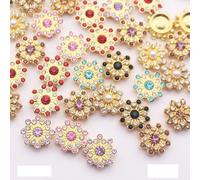 set Macchina per l'impostazione delle perle 5 misure Perline in resina Tessuto per metà perla Macchina da stampa manuale fissa per indumento Accessori fai-da-te-H-14MM