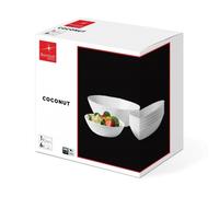 Set Macedonia coconut 7 pezzi Insalatiera + Ciotole bormioli bianco