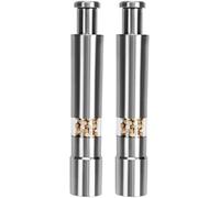 Set macina sale e pepe in acciaio inox, mini shaker manuale per spezie, pulsante con una sola mano