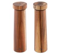 Navaris Set Macina Sale e Pepe in Legno - Macinapepe Macinasale Manuale 20,5x5,5cm - Rotore Grana Regolabile - Macinaspezie Dosatori Cucina Design