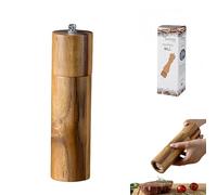 Set macina sale e pepe in legno, regolabile per una grossolanità personalizzata, realizzato in legno di acacia massiccio con anima in ceramica (lettera P da 20,3 cm, 1 pezzo)