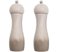 Set macina sale e pepe, regolabile, in ceramica, 15,2 cm, macina pepe manuale in quercia, per sale marino, peperoncino, sesamo