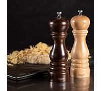 SET MACINA SALE/PEPE "ROMA" FAGGIO TINTO NOCE, FAGGIO NATURALE 18 CM