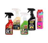 Set MAFRA pulitore cerchi e gomme, trattamento plastiche 3in1, hp 12, fallout più confezione di 7 panni in microfibra 30x35 cm