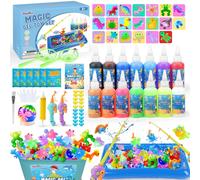 SET MAGIC JELLY AQUA GELZ 71PCS CON 14 GEL COLORATI E 2 CANNE DA PESCA