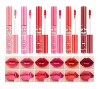 Set magico di 6 pezzi di macchie per labbra da staccare - lucidalabbra idratante a lunga durata a doppio uso, 6 colori impermeabili per le donne, regalo cosmetico perfetto per le ragazze