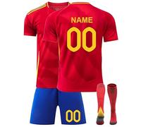 Set Maglia da Calcio Personalizzata per Bambini Adulto- Maglia con Nome e Numero 25/26 - Set Completo (Home/Away) - Pantaloncini e Calzettoni Inclusi Maillot de l'équipe Nationale 0