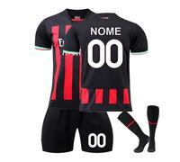 Set Maglietta Calcio Personalizzato Bambino - Maglia Bambini con Nome e Numero 24-25 - Versione Casa o Trasferta - Completo da Allenamento - Ottimo per Scuola Calcio e Regali A03