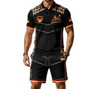 Set maglietta e pantaloncini da uomo e donna, con stampa 3D, maglietta e pantaloncini, 2 pezzi, estivo, sportivo, per il tempo libero, traspirante, casual, streetwear, per la stagione 2026, 5#, L