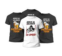 Set Magliette Addio al Celibato - Sposo Gorilla - Scimmia - Baldoria - Drinking Team - Pacchetto Tshirt - Amici Sposo - Idee Regalo