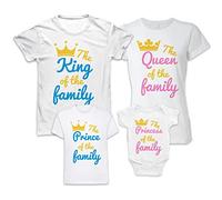 Set Magliette Famiglia - Body Neonato - King - Queen - Prince - Principessa - Re - Regina - Principe - Princess - of The Family - Famiglia - Bimbi - Maschietto - Femminuccia