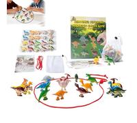 Set Magnetico - Per Corda e 20 Pietre di Dinosauro - Set da tavolo, per famiglia, all'aperto, interno, sala lezioni, scuola, tavolo, viaggio su strada