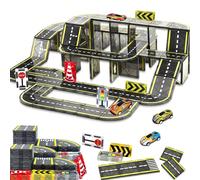 Set magnetico per strada, include auto, blocchi magnetici da costruzione, giocattoli per bambini, giocattoli sensoriali da costruzione per la scuola materna, colore casuale 50 pezzi-4 ruote,26 pezzi-2