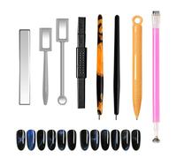 Set Magnetico Unghie 3D Cat Eye - 8 Pezzi Strumenti Nail Art Magnetici per Effetti Ipnotici - Penne Magnetiche UV Gel per Design Creativi - Kit DIY Perfetto per Appassionati di Nail Art