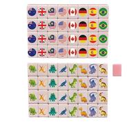 Set Mahjong | Gioco Interattivo Portatile Per Genitori E Figli | Set Mahjong Con Bandiere Nazionali - Per uomini, donne, giovani, adolescenti, figlie, famiglia, amici, vacanze scolastiche, riunioni in