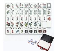 Set Mahjong, set di 160 piastrelle Mahjong americane in acrilico a 4 strati