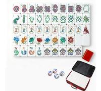 Set Mahjong, set di 160 piastrelle Mahjong americane in acrilico a 4 strati