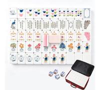 Set Mahjong, set di 160 piastrelle Mahjong americane in acrilico a 4 strati