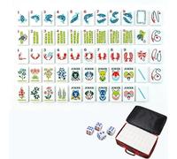 Set Mahjong, set di 160 piastrelle Mahjong americane in acrilico a 4 strati
