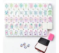 Set Mahjong, set di 160 piastrelle Mahjong americane in acrilico a 4 strati
