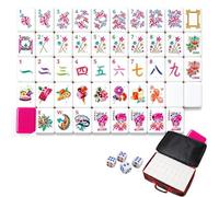 Set Mahjong, set di 160 piastrelle Mahjong americane in acrilico a 4 strati