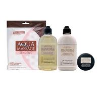SET MANDORLA: Olio Doccia Setificante 250ml + Latte Idratante Corpo 250ml + OMAGGIO Crema Nutriente Per Il Corpo, Pasta Di Mandorla 40ml + Guanto In Spugna Doccia