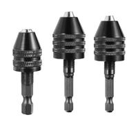 Set Mandrino Per Trapano Hex Shank 3 Griffe 1/4 Inch 6,35mm Cambio Rapido