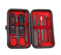 Set Manicure Completo Uomo Donna - 10 Pezzi In Acciaio Inossidabile, Portatile Con Da Viaggio,Kit Cura Unghie - Per Casa, Viaggio, Salone, d'Affari, Dormitorio, Adatto per Uomo e Donna